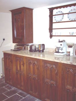 photograph of a hand made Gothic kitchen
